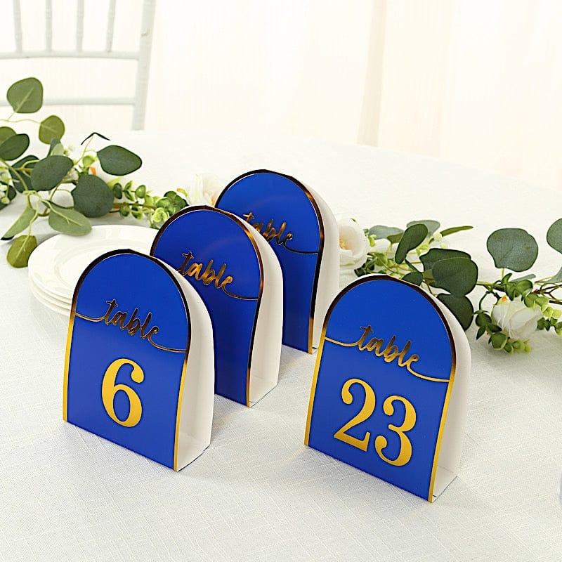 25 Arch Wedding Table Numbers with Metallic Gold Foil 1-25 Numbers Print