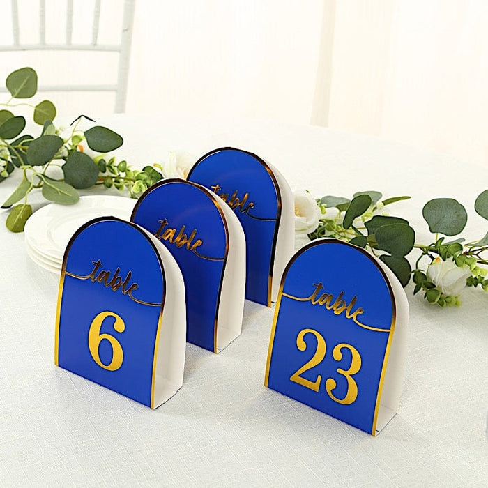25 Arch Wedding Table Numbers with Metallic Gold Foil 1-25 Numbers Print