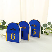 25 Arch Wedding Table Numbers with Metallic Gold Foil 1-25 Numbers Print