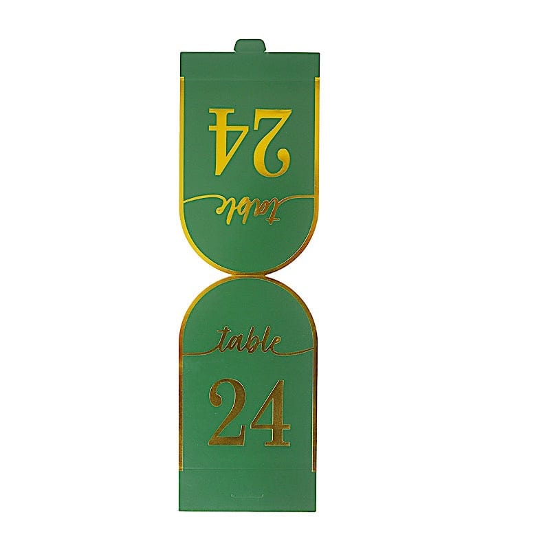 25 Arch Wedding Table Numbers with Metallic Gold Foil 1-25 Numbers Print