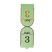 25 Arch Wedding Table Numbers with Metallic Gold Foil 1-25 Numbers Print