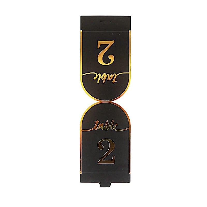 25 Arch Wedding Table Numbers with Metallic Gold Foil 1-25 Numbers Print