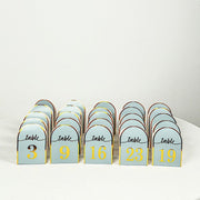 25 Arch Wedding Table Numbers with Metallic Gold Foil 1-25 Numbers Print