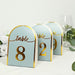 25 Arch Wedding Table Numbers with Metallic Gold Foil 1-25 Numbers Print