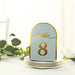 25 Arch Wedding Table Numbers with Metallic Gold Foil 1-25 Numbers Print