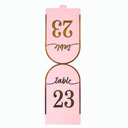 25 Arch Wedding Table Numbers with Metallic Gold Foil 1-25 Numbers Print