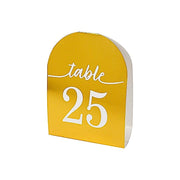 25 Arch Wedding Table Numbers with Metallic Gold Foil 1-25 Numbers Print FAV_BOARD_PAP02_DOME01_GOLD