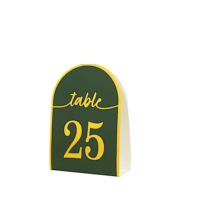 25 Arch Wedding Table Numbers with Metallic Gold Foil 1-25 Numbers Print FAV_BOARD_PAP02_DOME01_HUNT