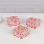 25 Butterfly Themed Party Favor Boxes with "Thank You" Print - Pink BOX_4X4X2_BUT01_PINK