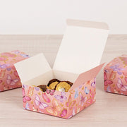 25 Butterfly Themed Party Favor Boxes with "Thank You" Print - Pink BOX_4X4X2_BUT01_PINK