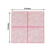 25 Cocktail Paper Napkins with Vintage Floral Print - Pink NAP_BEV11_PINK