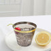 25 Crystal Black 9 oz Plastic Cups with Gold Rim - Disposable Tableware PLST_CU0036_BLKGD