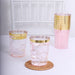 25 Crystal Blush 10 oz Plastic Cups with Gold Rim - Disposable Tableware PLST_CU0035_046GD