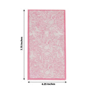 25 Dinner Paper Napkins with Vintage Floral Print - Pink NAP_DIN11_PINK