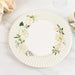25 Dinner Paper Plates with Floral Lined Rim - White Sage Green DSP_PPR0029_10_SAGE