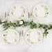 25 Dinner Paper Plates with Floral Lined Rim - White Sage Green DSP_PPR0029_10_SAGE
