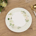 25 Dinner Paper Plates with Floral Lined Rim - White Sage Green DSP_PPR0029_10_SAGE