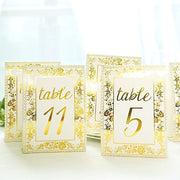 25 Double Sided 7" Paper 1-25 Set Wedding Table Numbers