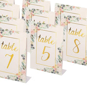 25 Double Sided 7" Paper 1-25 Set Wedding Table Numbers