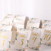 25 Double Sided 7" Paper 1-25 Set Wedding Table Numbers