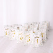 25 Double Sided 7" Paper 1-25 Set Wedding Table Numbers