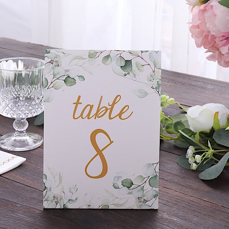 25 Double Sided Paper Wedding Table Numbers