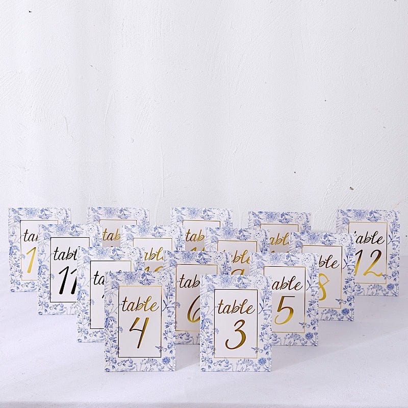 25 Double Sided Paper Wedding Table Numbers