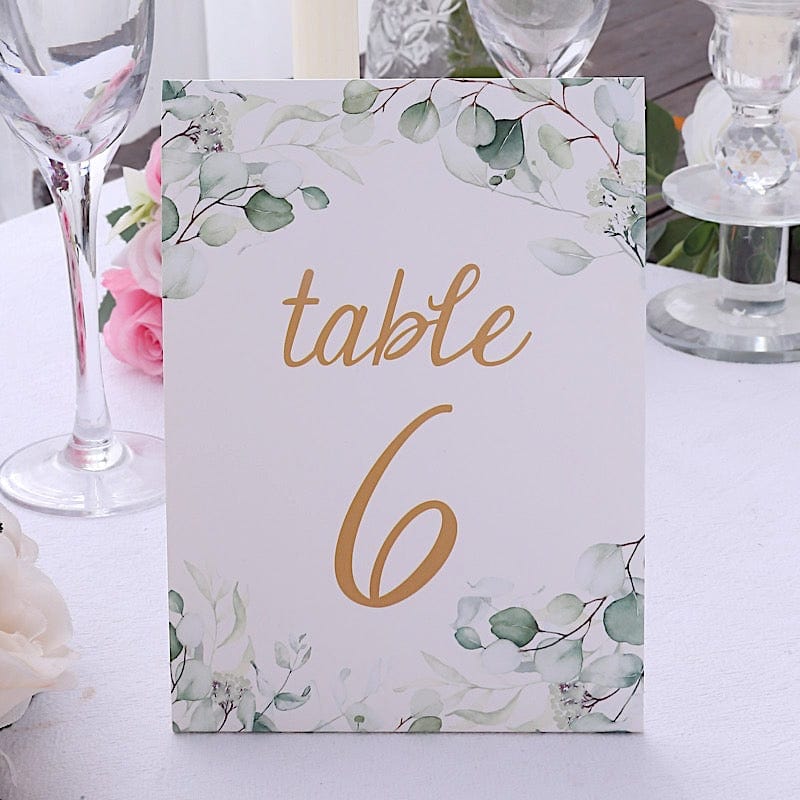 25 Double Sided Paper Wedding Table Numbers