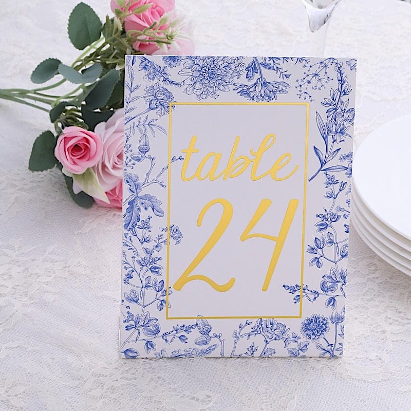 25 Double Sided Paper Wedding Table Numbers