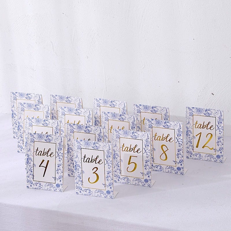 25 Double Sided Paper Wedding Table Numbers