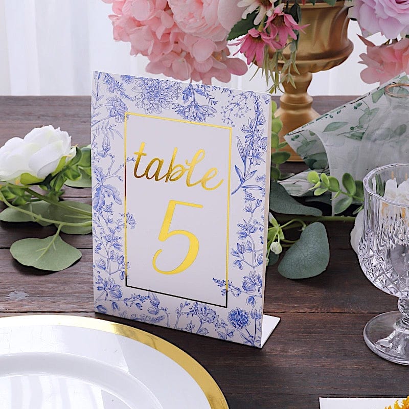 25 Double Sided Paper Wedding Table Numbers