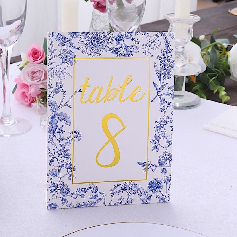 25 Double Sided Paper Wedding Table Numbers