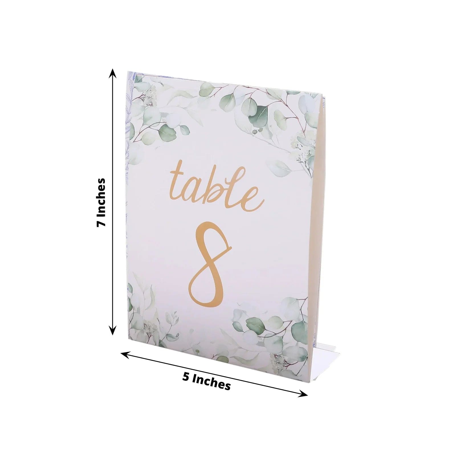 25 Double Sided Paper Wedding Table Numbers