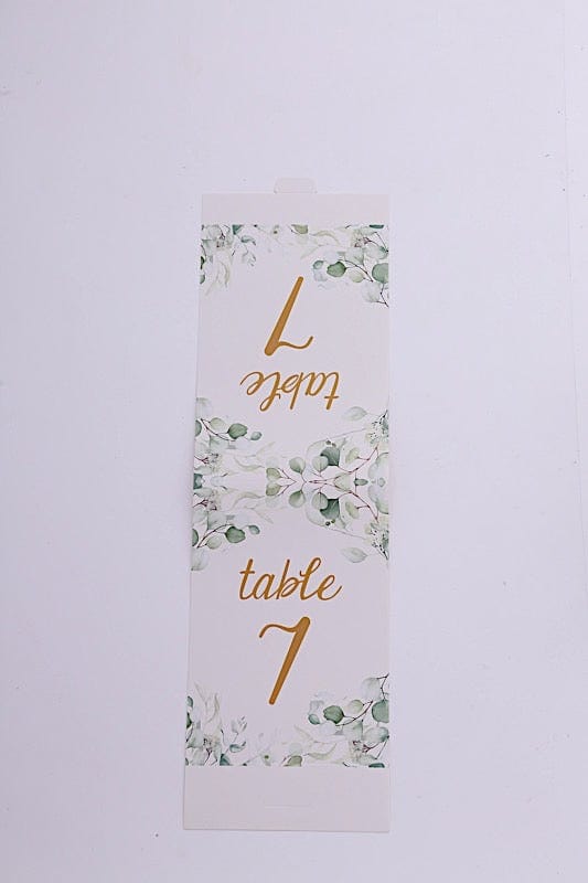 25 Double Sided Paper Wedding Table Numbers