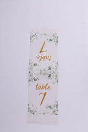 25 Double Sided Paper Wedding Table Numbers