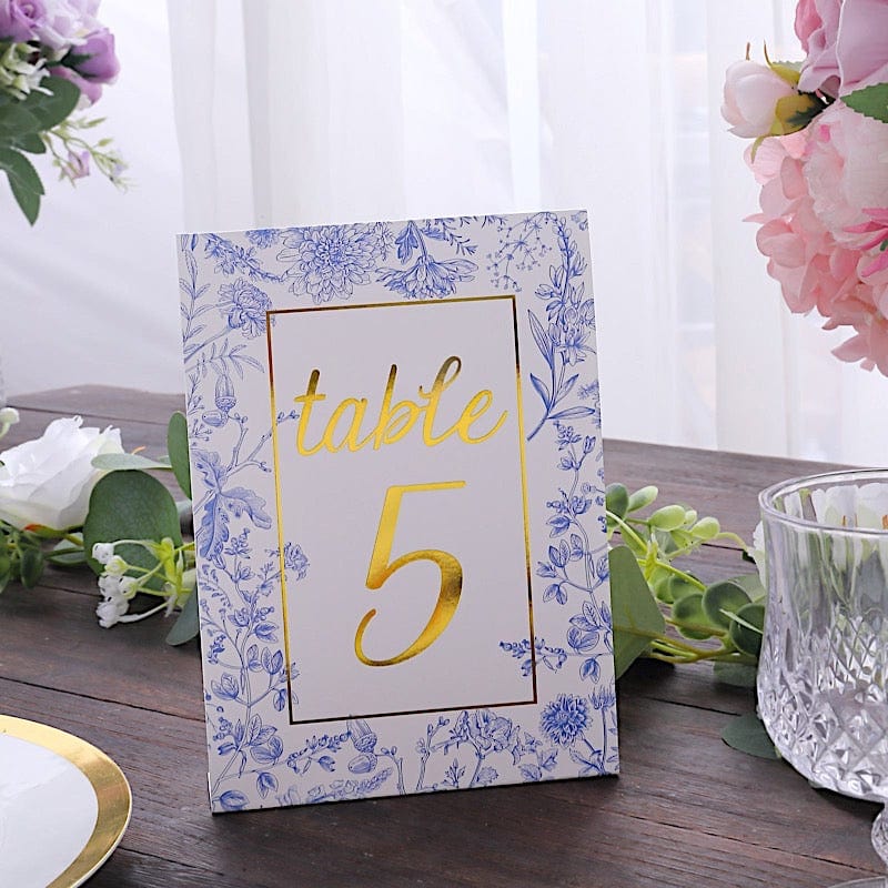 25 Double Sided Paper Wedding Table Numbers