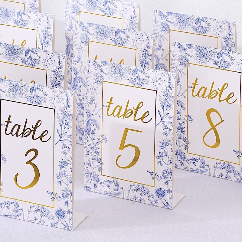 25 Double Sided Paper Wedding Table Numbers