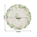 25 Floral Greenery Dessert Paper Plates with Scalloped Edge - White Green DSP_PPR0030_8_GRN