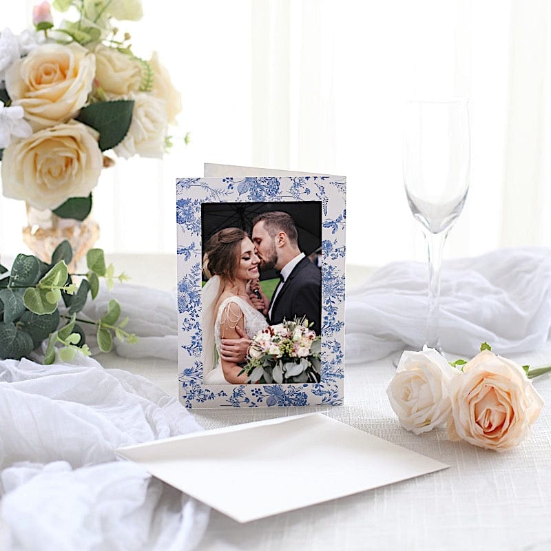 25 Floral Photo Frame Cards with Envelopes