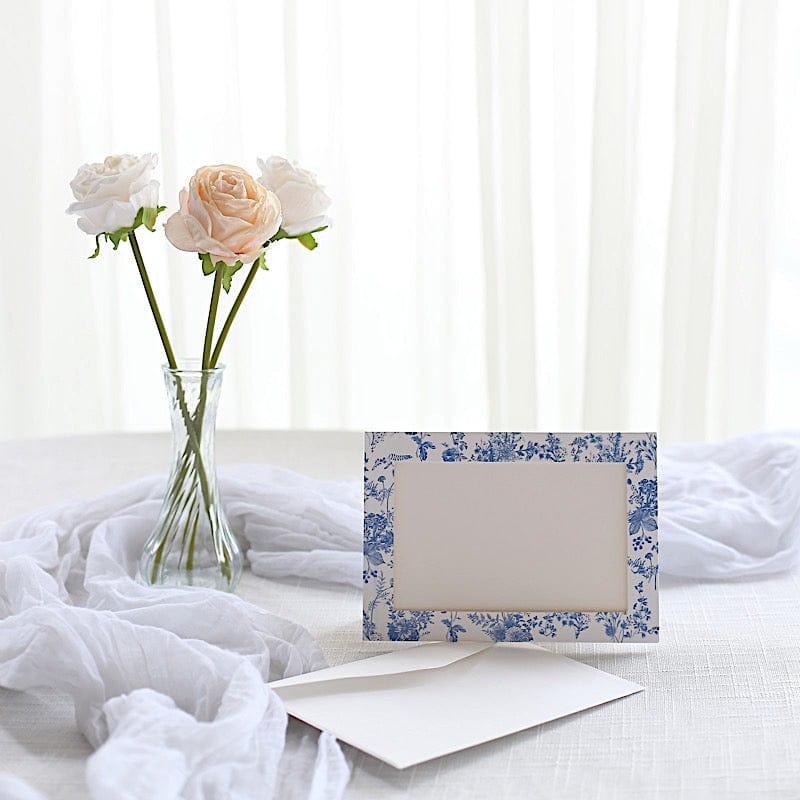 25 Floral Photo Frame Cards with Envelopes