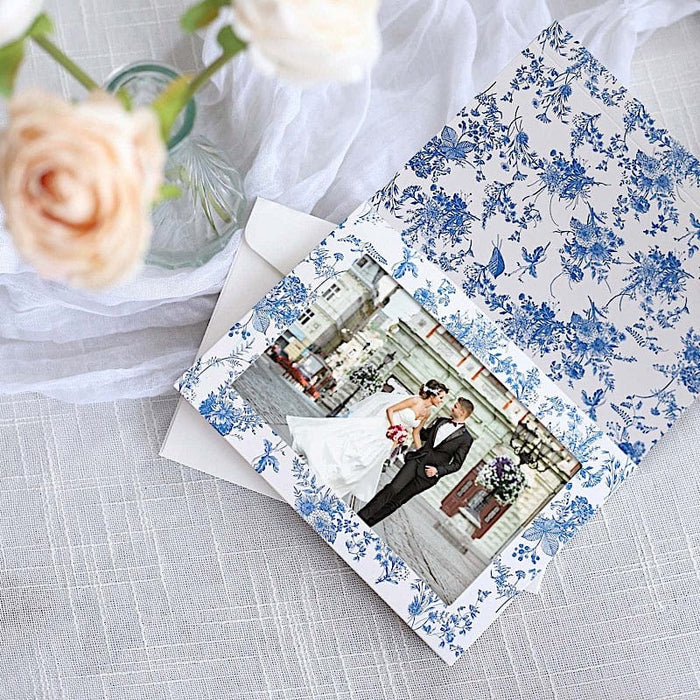 25 Floral Photo Frame Cards with Envelopes