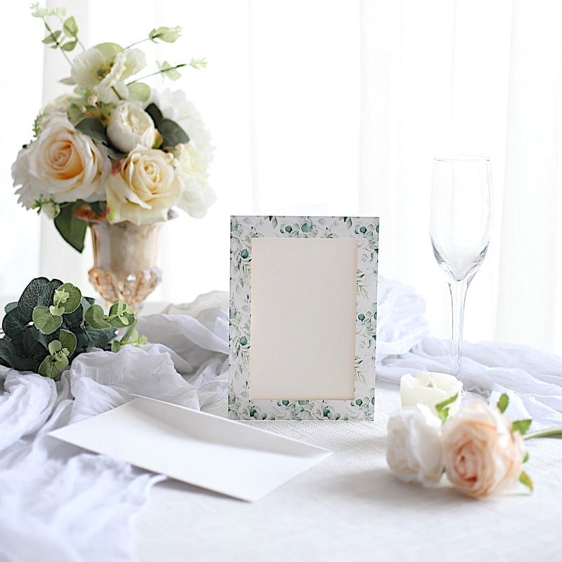 25 Floral Photo Frame Cards with Envelopes