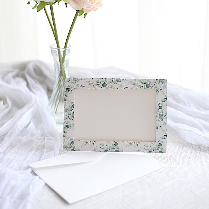 25 Floral Photo Frame Cards with Envelopes