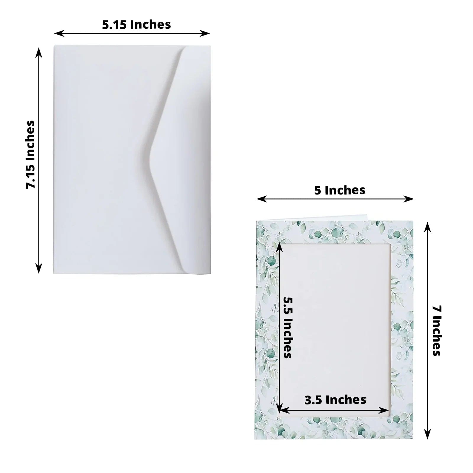 25 Floral Photo Frame Cards with Envelopes