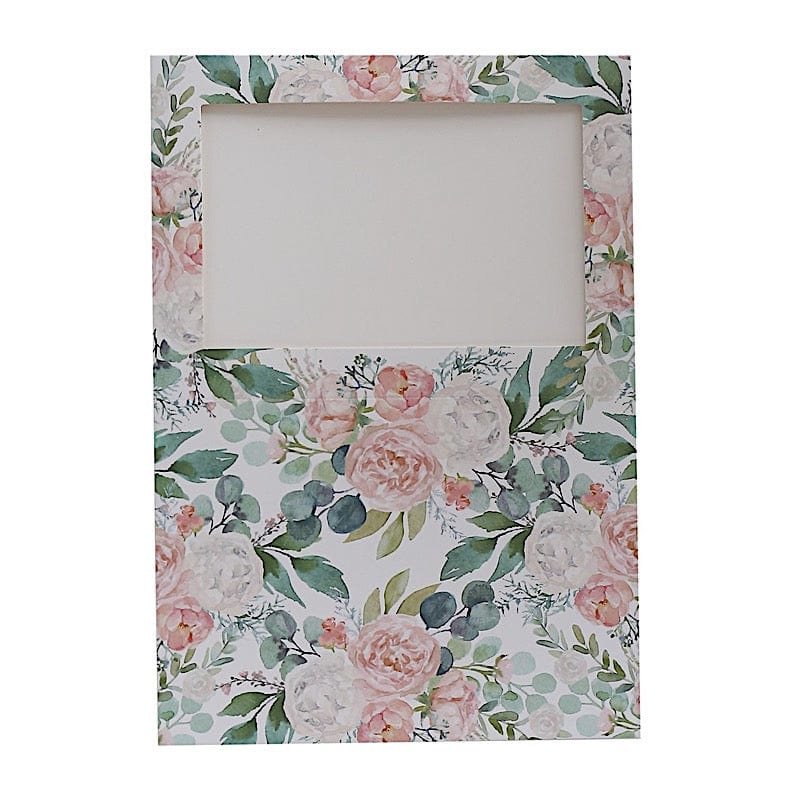 25 Floral Photo Frame Cards with Envelopes