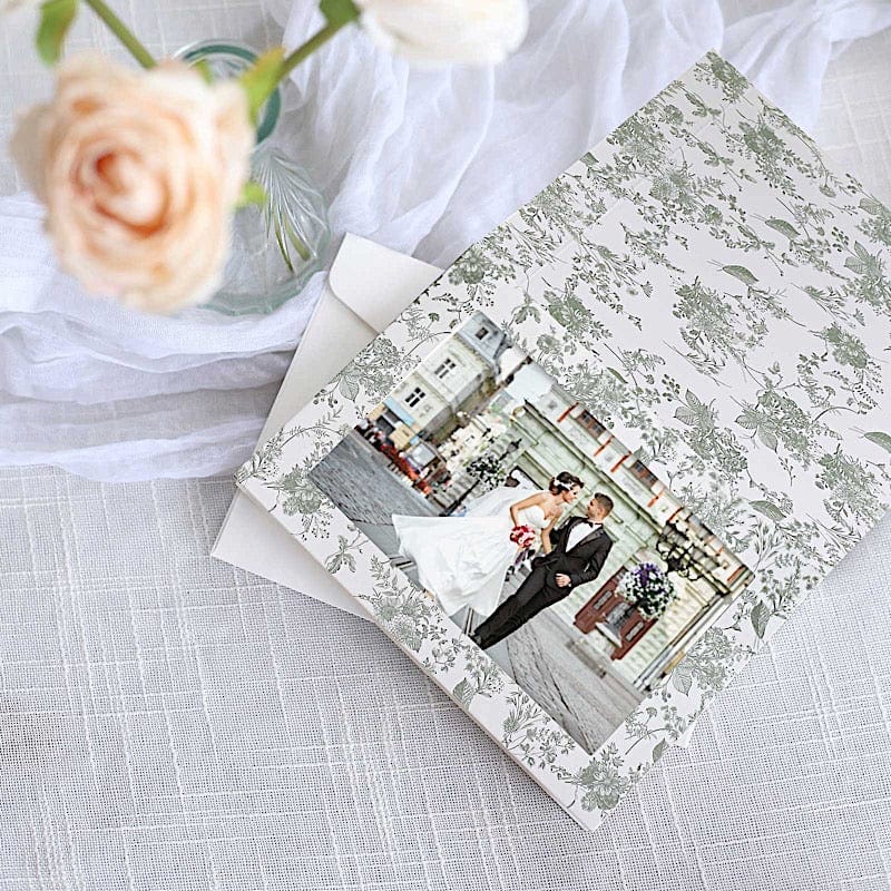 25 Floral Photo Frame Cards with Envelopes