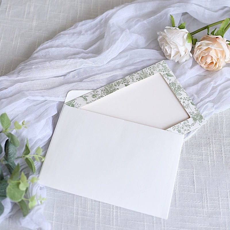 25 Floral Photo Frame Cards with Envelopes