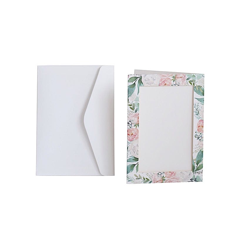 25 Floral Photo Frame Cards with Envelopes FAV_FRM_PAP01_FLOR_GOLD