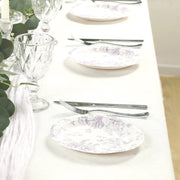 25 French Toile Floral Paper Salad Dinner Plates - Disposable Tableware