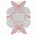 25 Glitter Butterfly Theme Paper Food Trays - White and Pink BOX_5X3_BUT01_PINK
